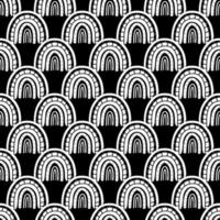 Boho rainbow seamless pattern vector