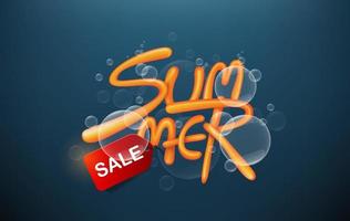 Summer sale poster banner background template vector