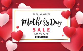 Mother's day sale poster banner background vector