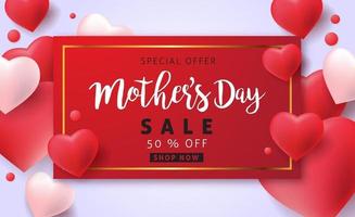 Mother's day sale poster banner background vector