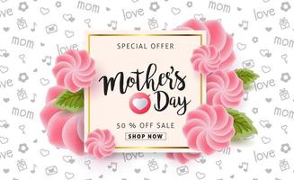 Mother's day sale poster banner background