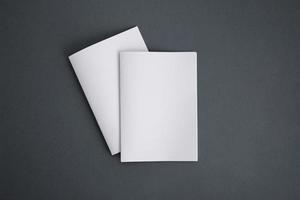 Two white booklets