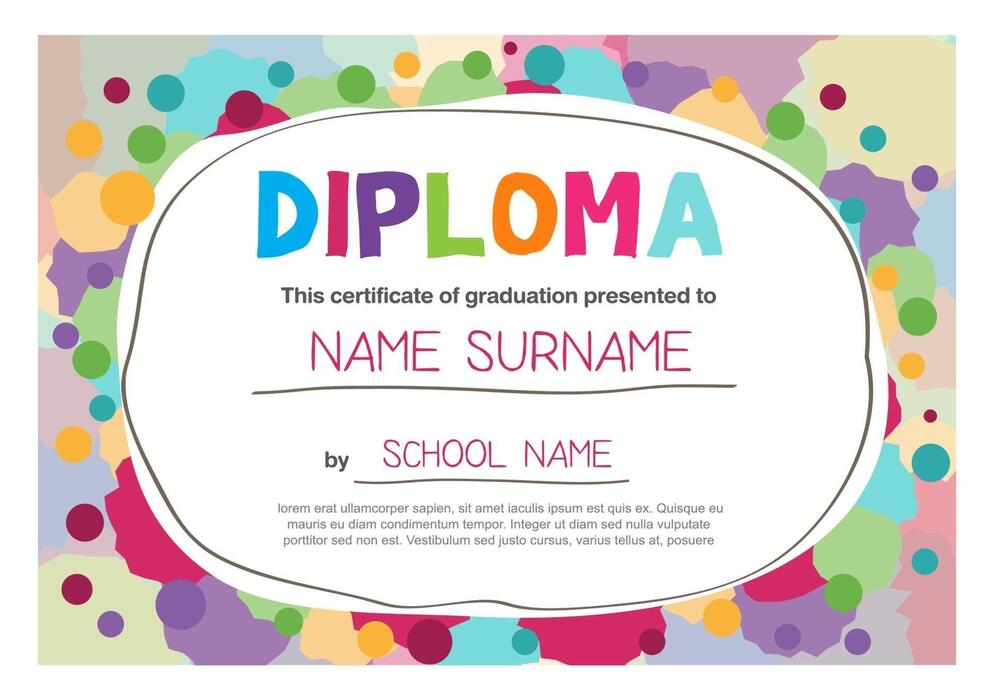 Kids Certificate Background Vector Art, Icons, and Graphics for Free