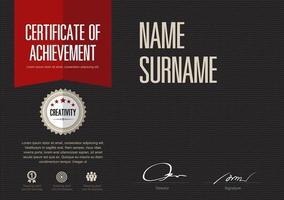 certificate of appreciation template, multipurpose certificate border with badge design vector