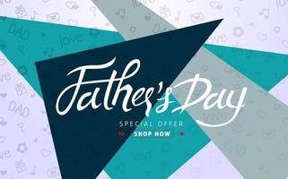 Fathers day sale banner background vector