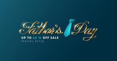 Fathers day sale banner background vector