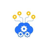 Edge computing icon for web, vector