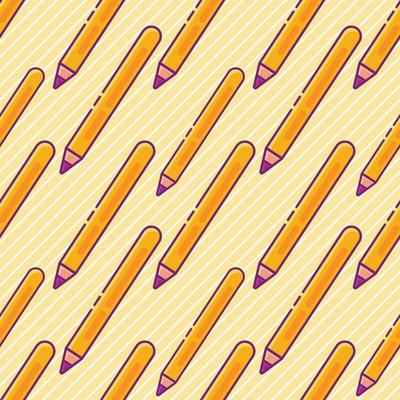 pencil school seamless pattern illustration