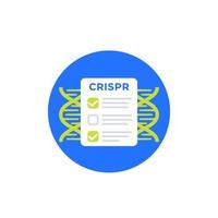 crispr, icono plano de vector de ingeniería genética