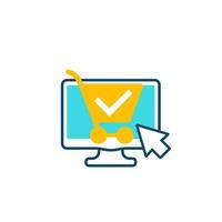 e-commerce icon, online purchase vector