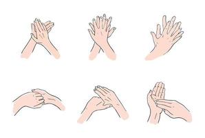 Rules for Disinfection and hand washing vector