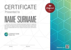 certificate of appreciation template, multipurpose certificate border with badge design vector