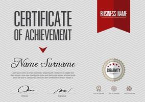 certificate of appreciation template, multipurpose certificate border with badge design vector