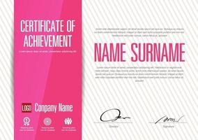 certificate of appreciation template, multipurpose certificate border with badge design vector