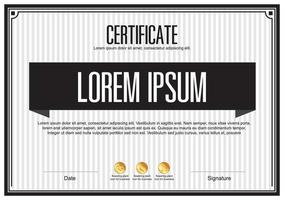 certificate of appreciation template, multipurpose certificate border with badge design vector