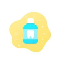 Mouthwash or mouth rinse, oral care icon vector