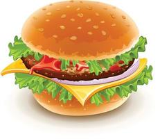 Spicy Tasty Burger Illustration vector