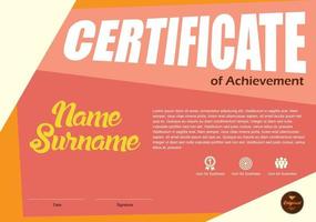 certificate of appreciation template, multipurpose certificate border with badge design vector