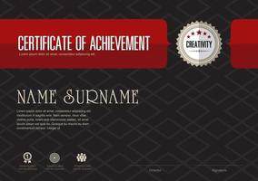 certificate of appreciation template, multipurpose certificate border with badge design vector