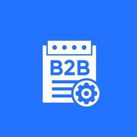 b2b, icono de vector de negocio para web