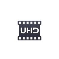 icono de vector de video uhd