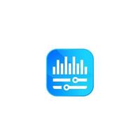 audio editor icon for app vector