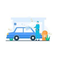 auto care and repair concept vector