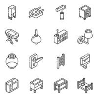 Furniture and Electric Devices vector