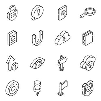 Cloud Computing Glyph vector