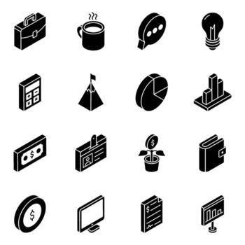 Data Analytics Glyph vector