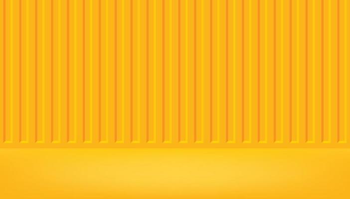 Yellow cargo container background, product display with copy space for display of content design.
