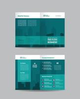 Corporate business bifold brochure design and company marketing flyer design