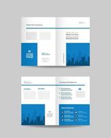 Corporate business bifold brochure design and company marketing flyer design