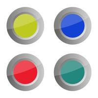 Web Button On White Background vector