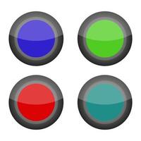 Web Button On White Background vector