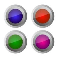 Web Button On White Background vector