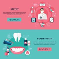 Dentistry Horizontal Banners vector