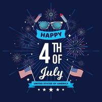 Happy 4th of July Greeting Background vector