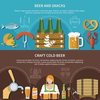 Beer Banner Set Vector Illustration