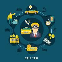 Taxi Pool Round Composition vector