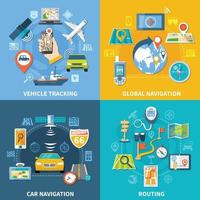 Global Routing Design Concept vector