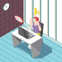 Annoying Advertisement Isometric Background Vector Illustration