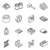 Construction Material and Elements vector