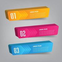 modern text box template, banner Infographics vector