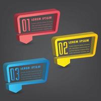 modern text box template, banner Infographics vector