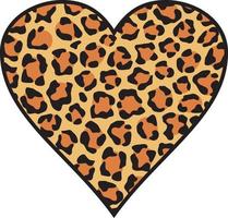 fondo de piel de corazón de leopardo vector
