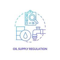 Oil supply regulation concept icon vector