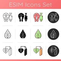 Common allergens icons set vector