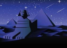 Sphinx and Pyramid famous landmark of Egypt vector