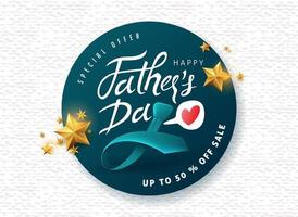 Fathers day sale banner background vector